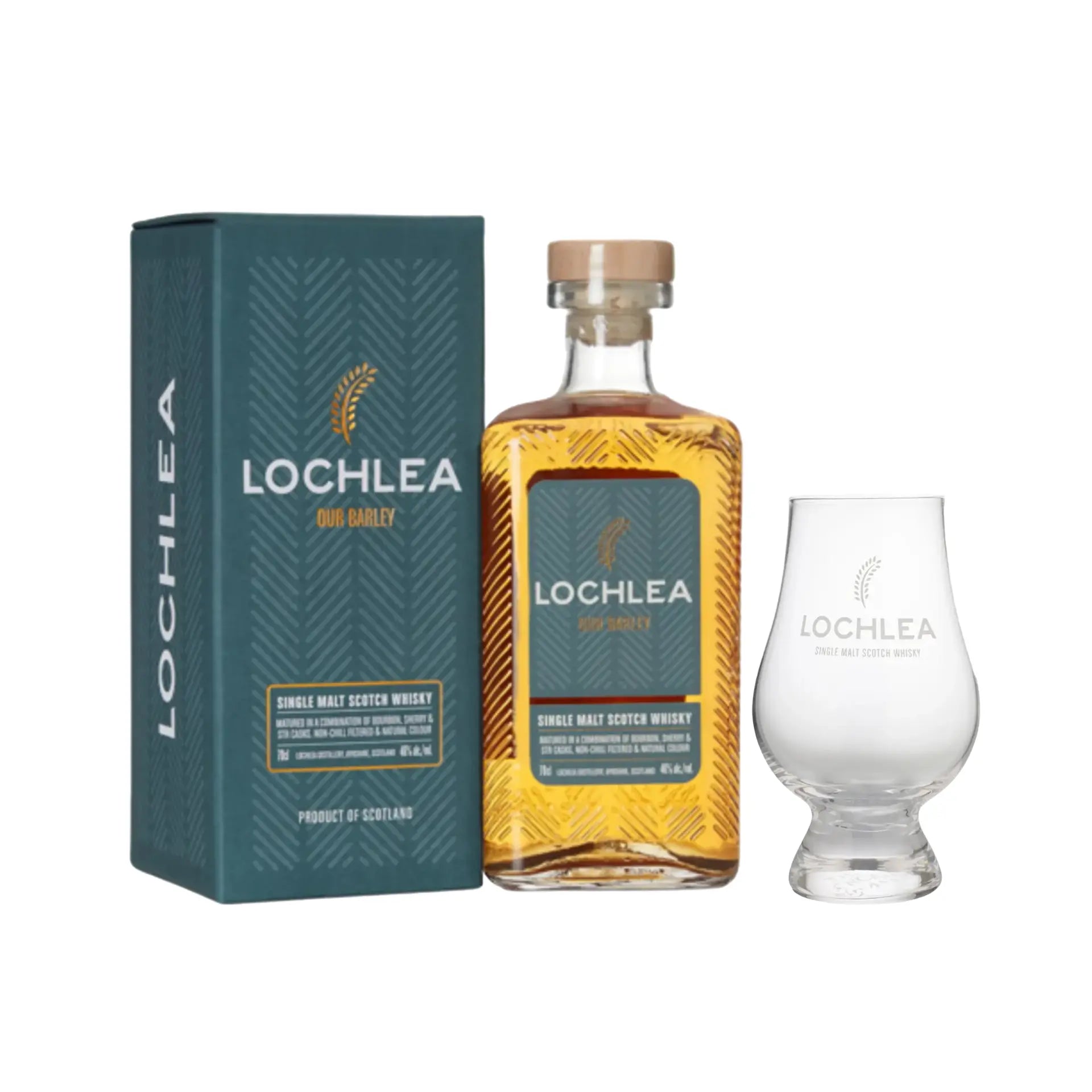 Lochlea Our Barley Single Malt Scotch Whisky & Branded Glencairn Glass - The Whisky Stock