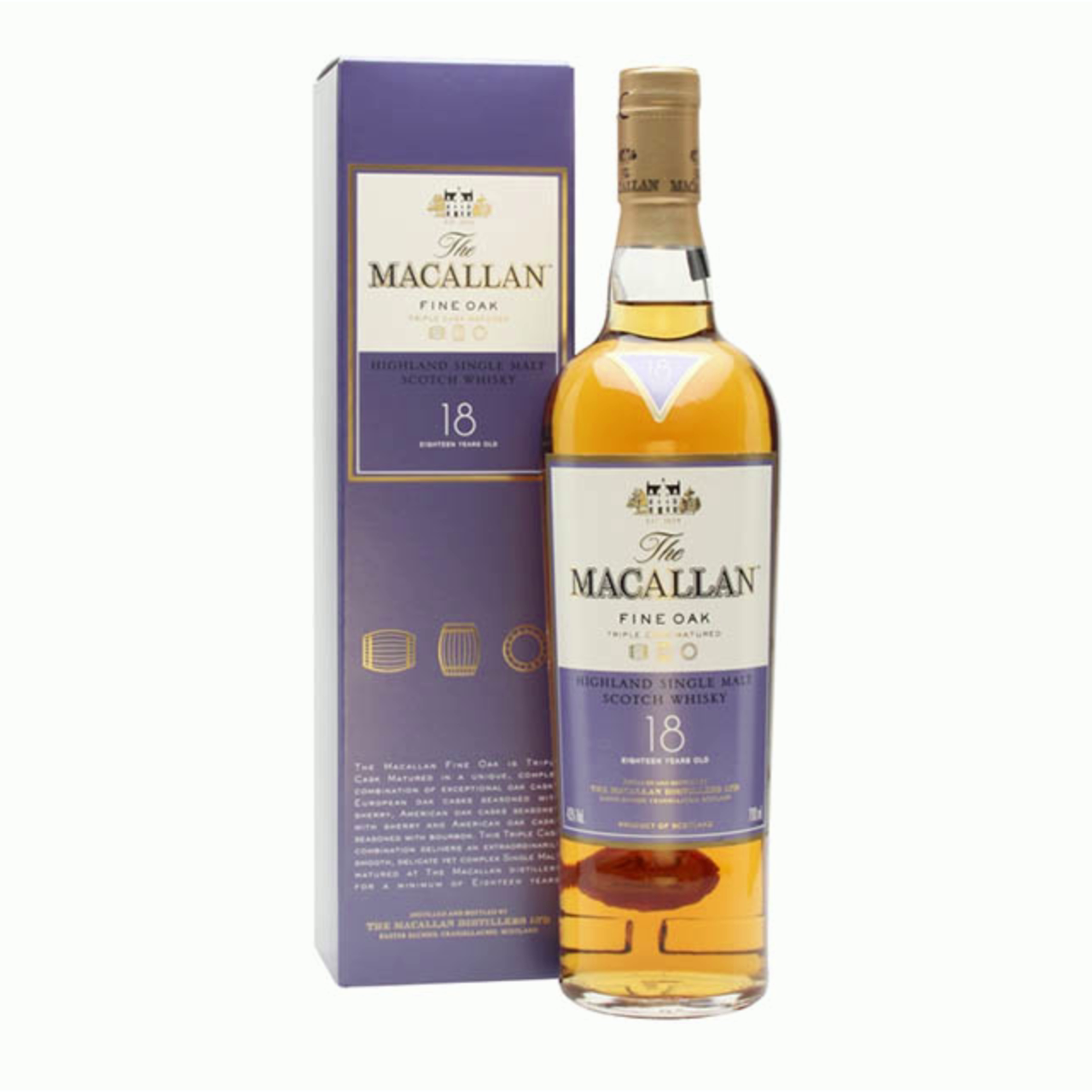 Macallan 18 Year Old Fine Oak Single Malt Scotch Whisky - The Whisky Stock
