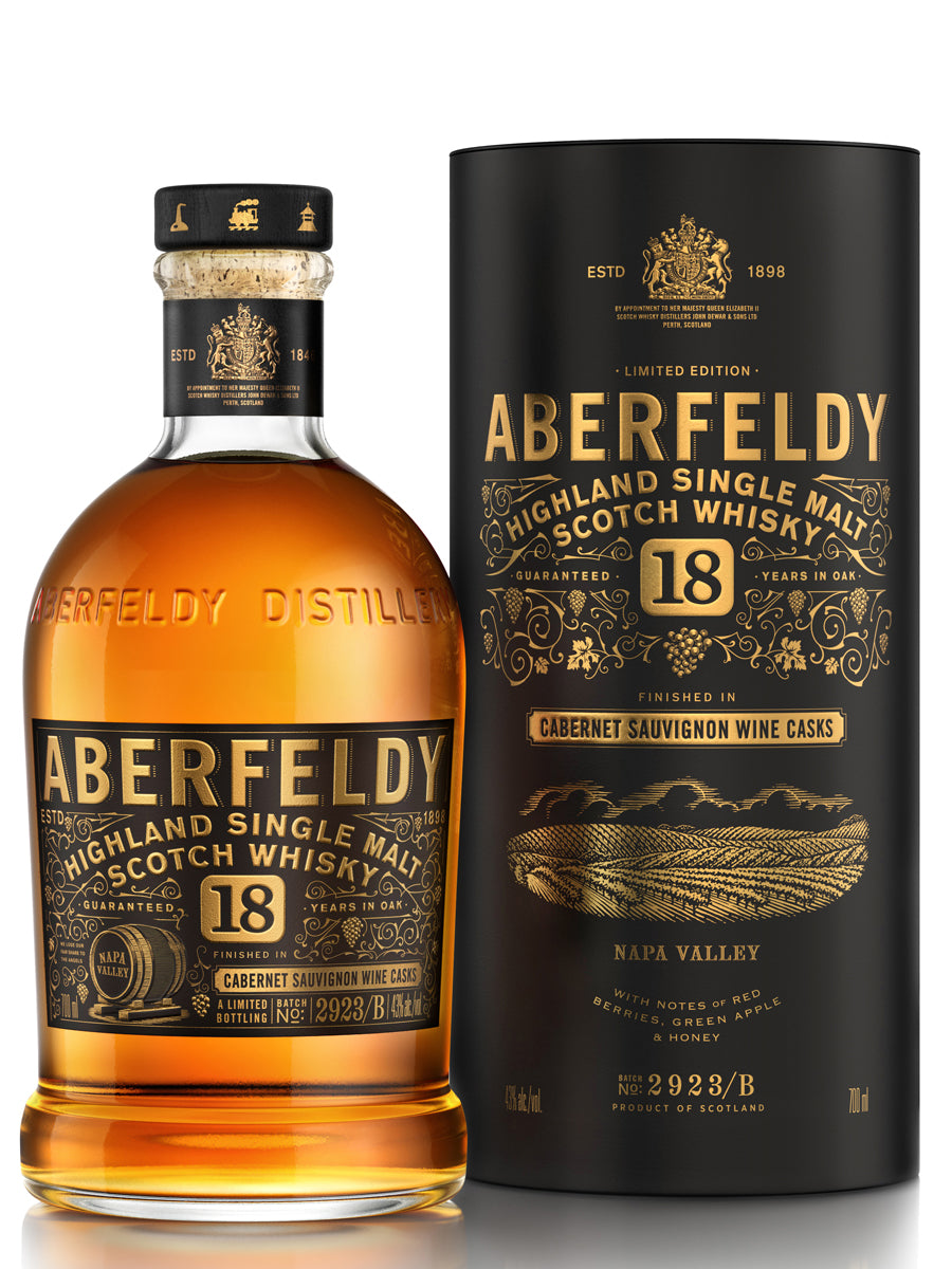 Aberfeldy 18 Year Old Napa Valley Red Wine Casks Finish The Whisky Stock