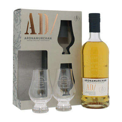 Ardnamurchan AD Single Malt Whisky Gift Set with two Glasses