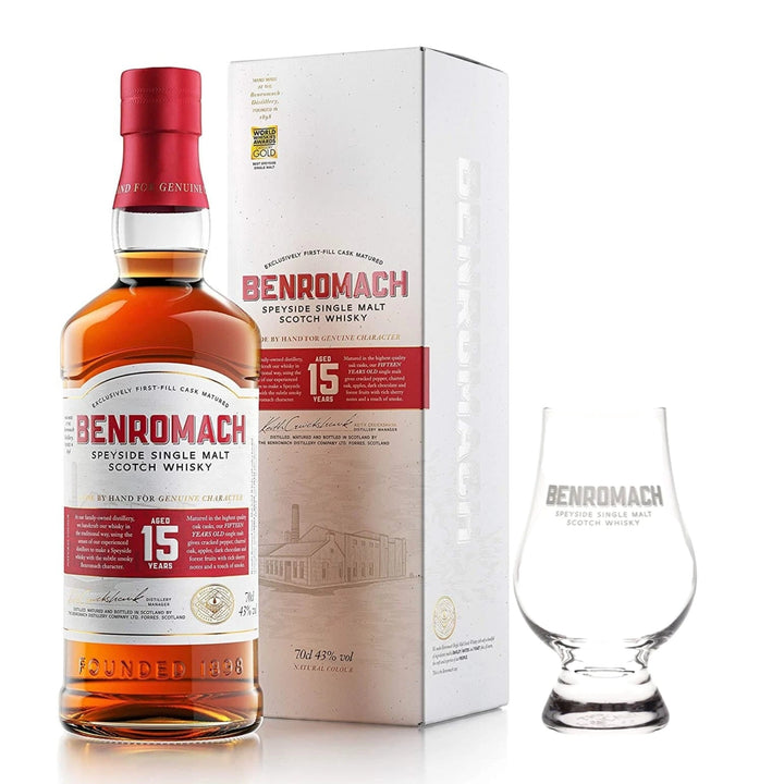 Benromach 15 Year Old & Branded Nosing Glass