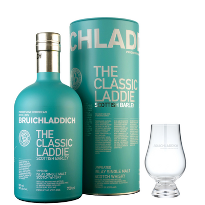 Bruichladdich The Classic Laddie & Branded Nosing Glass - The Whisky Stock