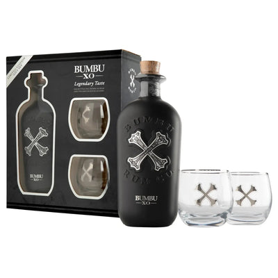 Bumbu XO Rum Limited Edition Gift Set and 2 Glasses