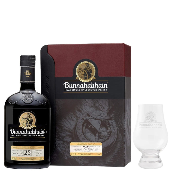Bunnahabhain 25 Year Old & Branded Nosing Glass