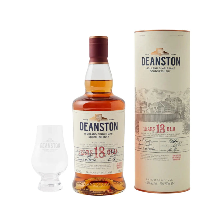 Deanston 18 Year Old with Glencairn Nosing Glass Bundle