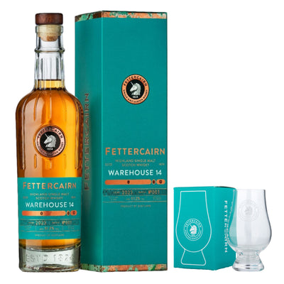 Fettercairn Warehouse 14 Batch 1 2023 Limited Release & Branded Nosing Glass