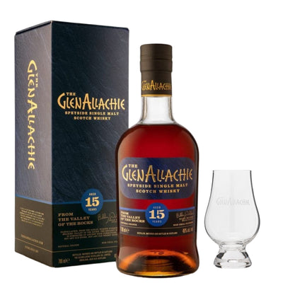 GlenAllachie 15 Year Old & Branded Nosing Glass - The Whisky Stock