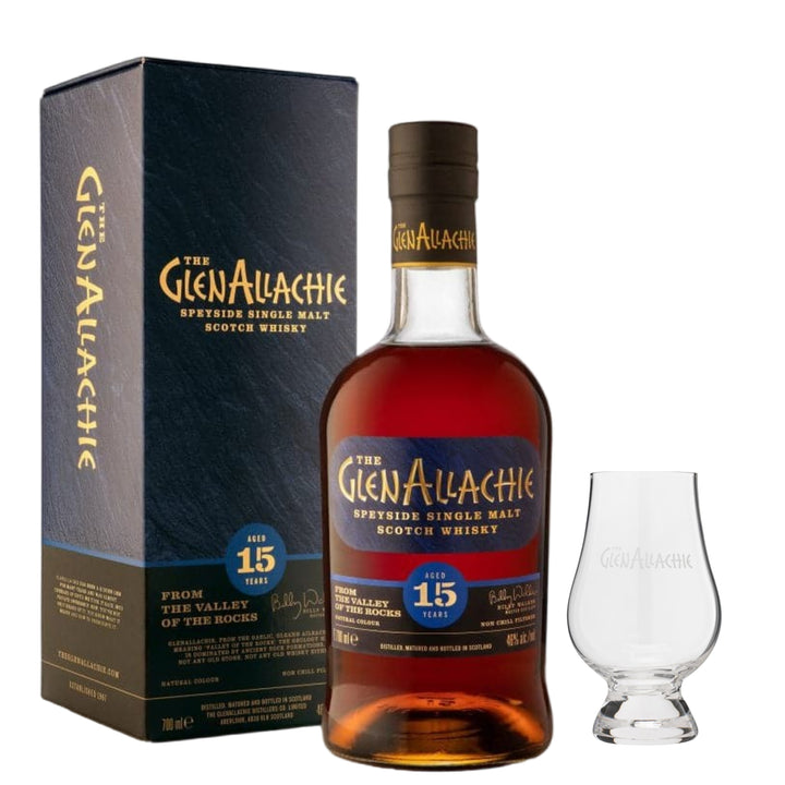 GlenAllachie 15 Year Old & Branded Nosing Glass