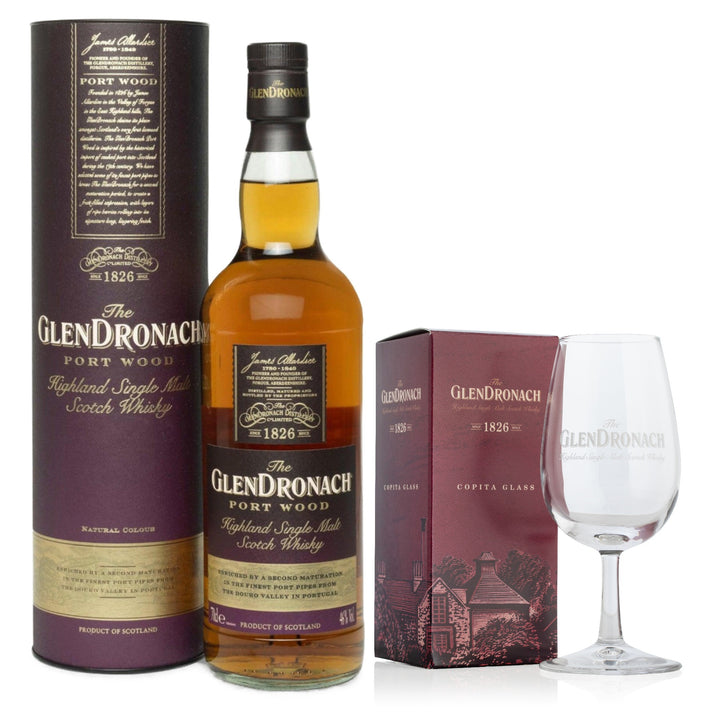 GlenDronach Port Wood & Branded Copita Glass