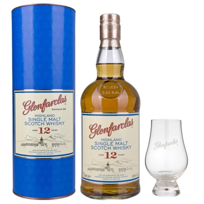 Glenfarclas 12 Year Old & Branded Nosing Glass - The Whisky Stock
