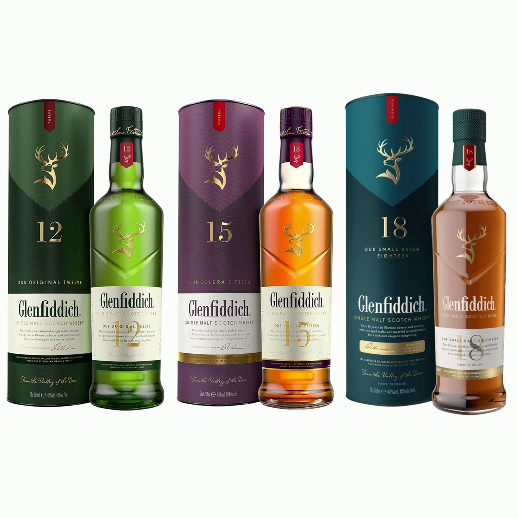 Glenfiddich 12 15 & 18 Year Old Bundle Set – The Whisky Stock