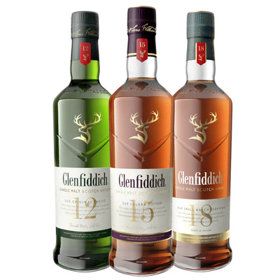 Glenfiddich 12 15 & 18 Year Old Bundle Set - The Whisky Stock
