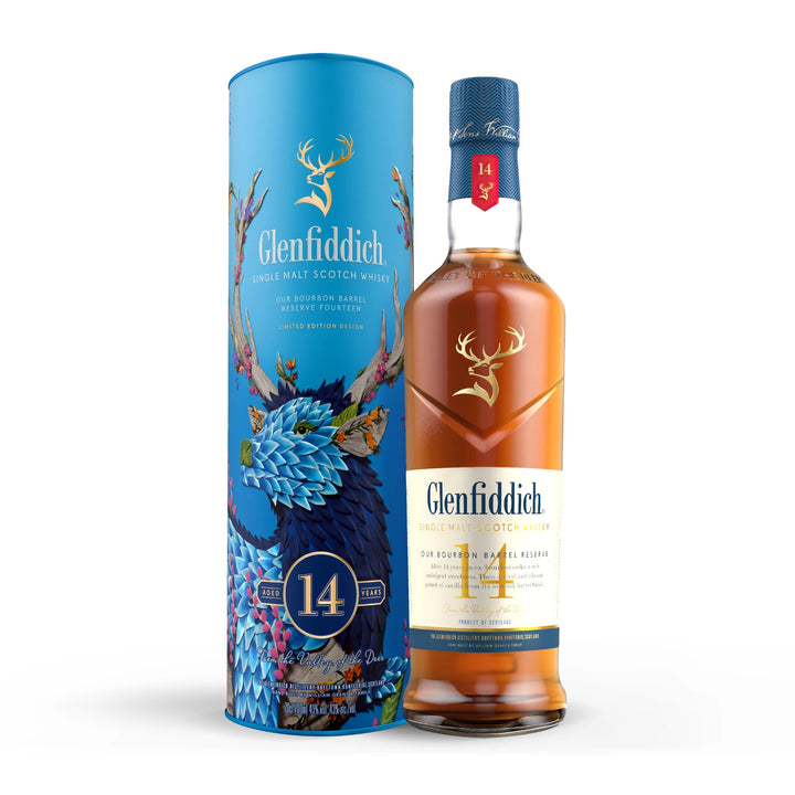 Glenfiddich 14 Year Old Bourbon Barrel (2024 Festive Limited Edition Design)