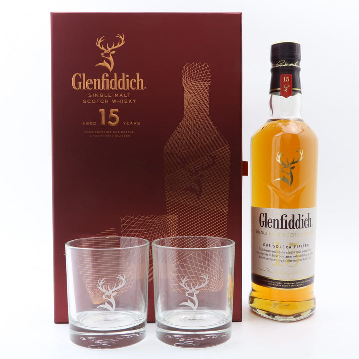 Glenfiddich 15 Year Old Solera & 2 Glasses Gift Set - The Whisky Stock