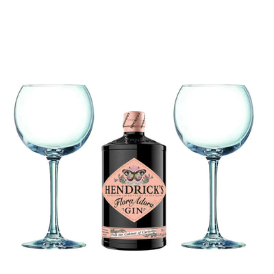 Hendrick's Flora Adora Gin & 2 Copa Glasses - The Whisky Stock