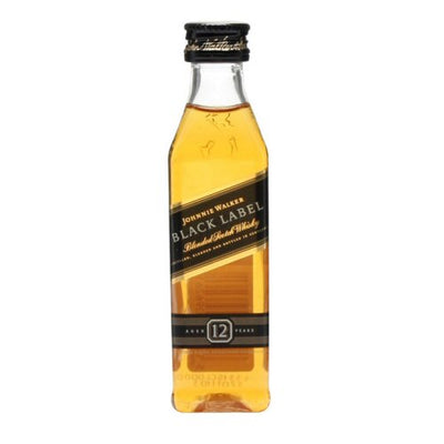 Johnnie Walker Black Label 12 Year Old 5cl Miniature Glass Bottle - The Whisky Stock
