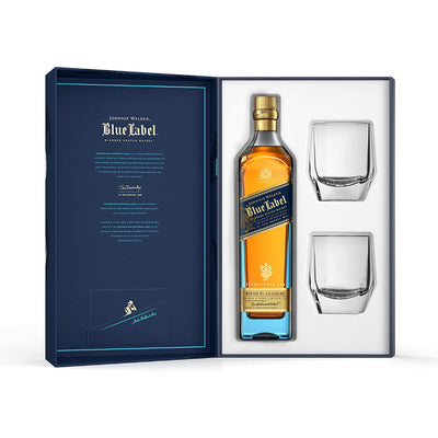 Johnnie Walker Blue Label Gift Pack & 2 Glasses 2021 Edition - The Whisky Stock