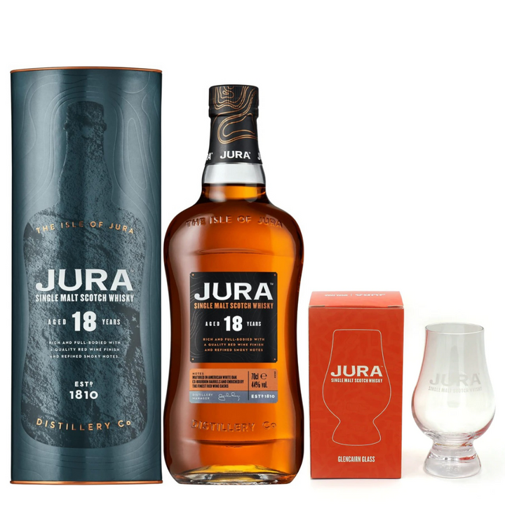 Jura 18 Year Old & Branded Nosing Glass