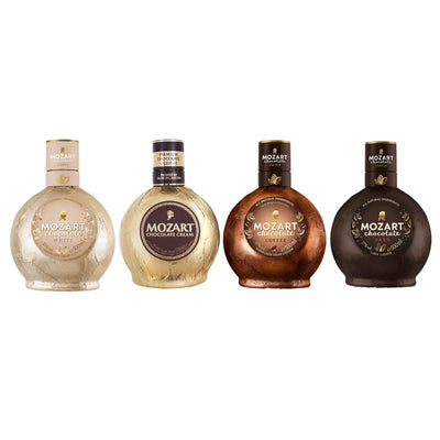 Mozart Liqueur x4 Set - White, Gold, Coffee and Dark Chocolate - The Whisky Stock