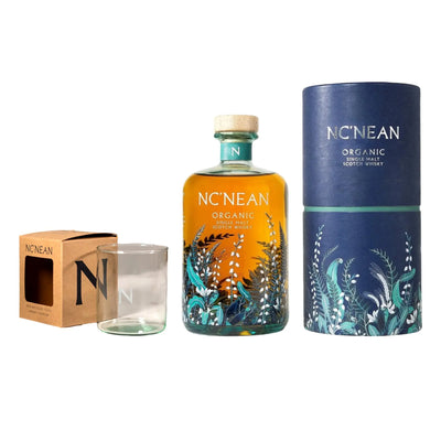 Nc'Nean Organic Single Malt Scotch Whisky with Recycled Glass Tumbler In Gift Box - The Whisky Stock