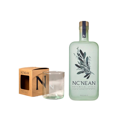 Nc'nean Organic Botanical Spirit with Recycled Glass Tumbler In Gift Box - The Whisky Stock