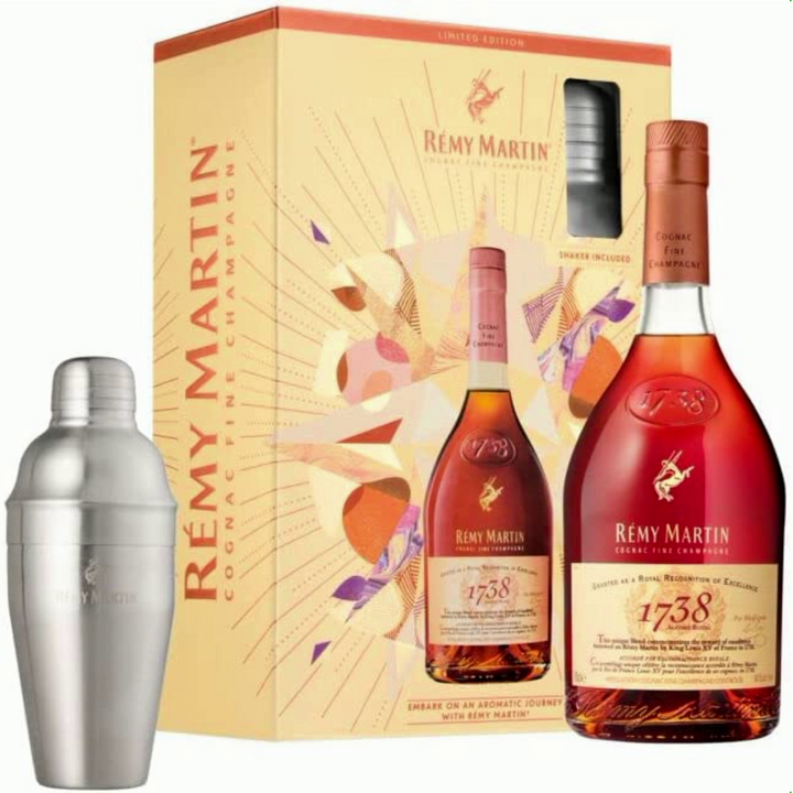 Remy Martin 1738 Cognac & Cocktail Shaker Gift Set - The Whisky Stock