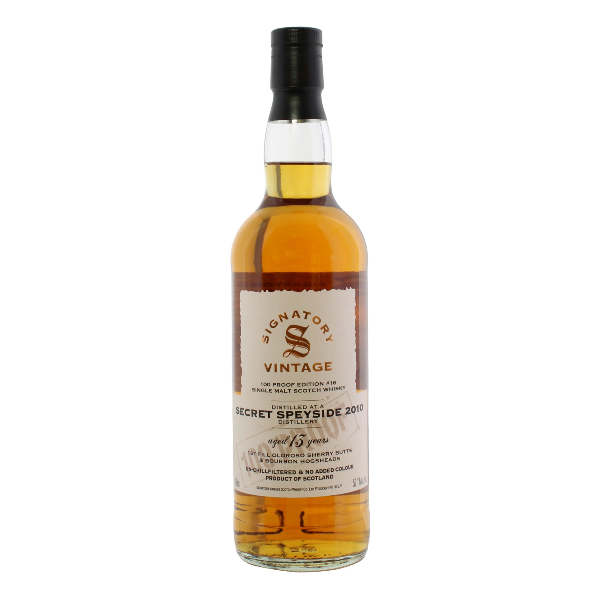 Signatory Secret Speyside 2010 Vintage 13 Year Old 100 Proof - The Whisky Stock