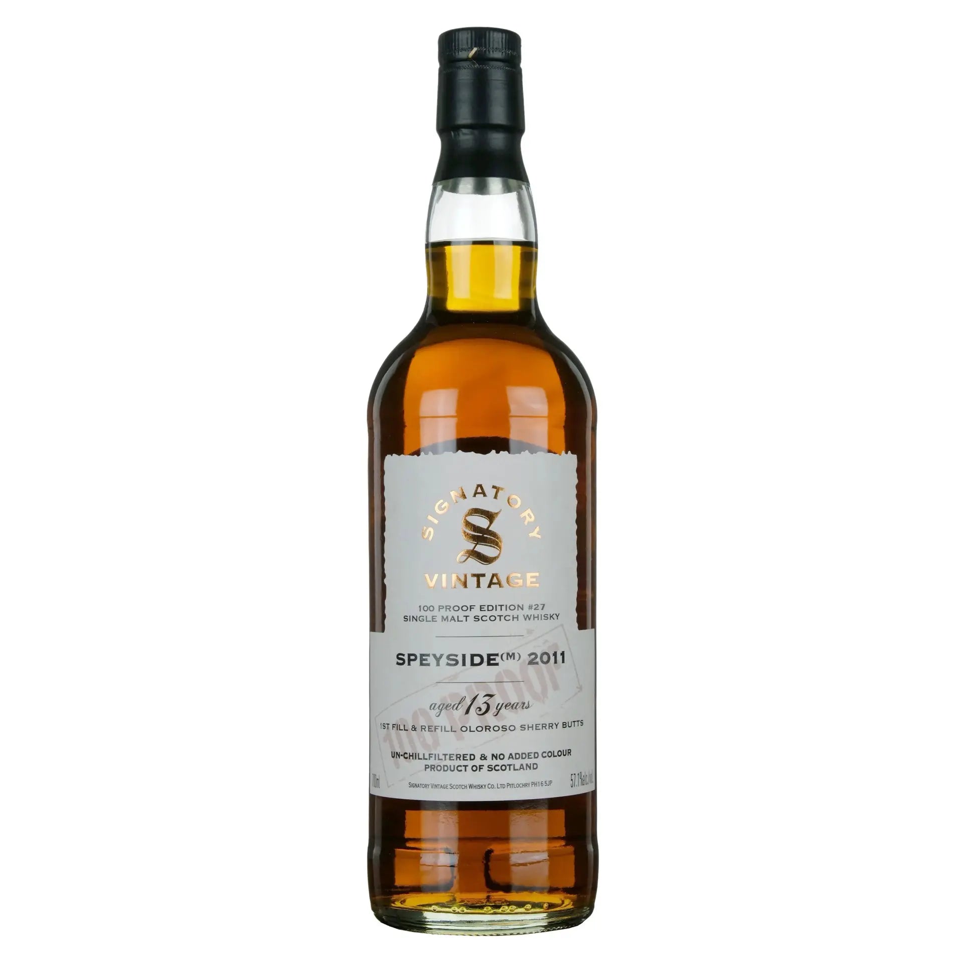 Speyside (M) 2011 13 Year Old 100 Proof #27 Signatory Vintage