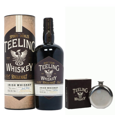 Teeling Single Malt Irish Whiskey & Branded Hip Flask - The Whisky Stock