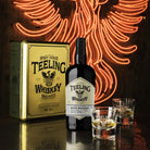 Teeling Small Batch Whiskey In Gold Tin with 2 Glasses