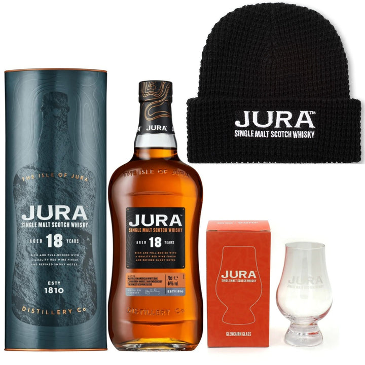 Jura 18 Year Old With Branded Nosing Glass & Beanie