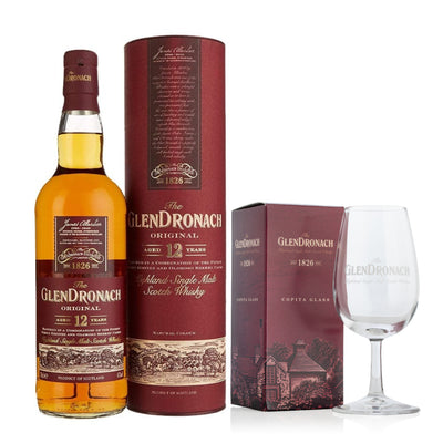Glendronach 12 Year Old & Branded Copita Glass - The Whisky Stock