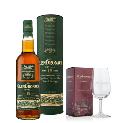 Glendronach 15 Year Old Revival & Branded Copita Glass - The Whisky Stock