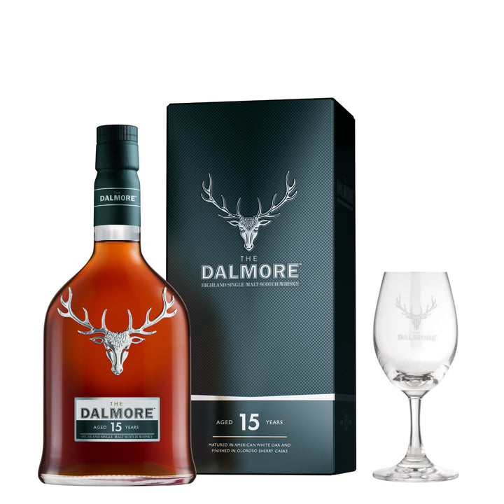 Dalmore 15 Year Old & Branded Copita Glass