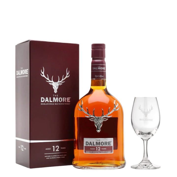 Dalmore 12 Year Old & Branded Copita Glass