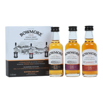 Bowmore 12, 15 & 18 Year Old 3x5cl Miniature Gift Pack