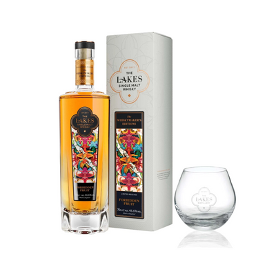 The Lakes Single Malt Whiskymaker's Editions Forbidden Fruit & Branded Rocking Glass - The Whisky Stock