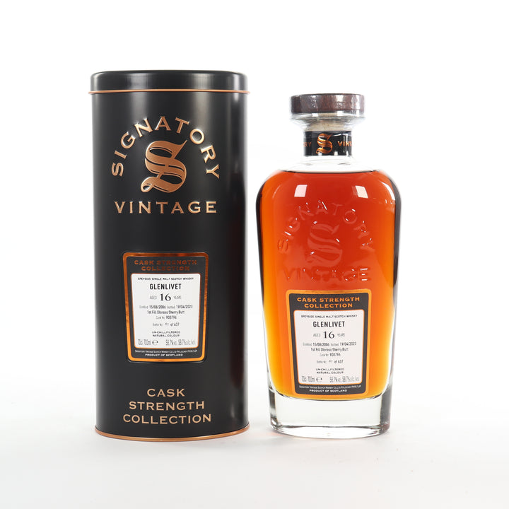 Glenlivet 16 Year Old 2006 Cask 900796 - Signatory Cask Strength Collection - The Whisky Stock