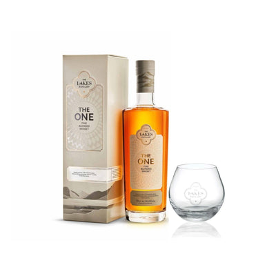 The Lakes Distillery The One Fine Blended Whisky & Branded Rocking Glass - The Whisky Stock