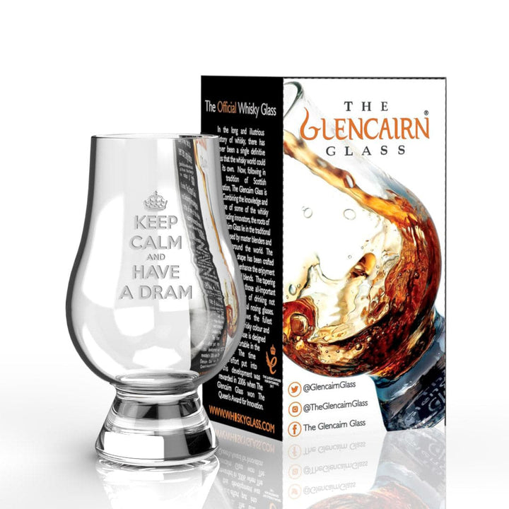Glencairn Keep Calm And Have A Dram Whisky Tasting Glass - The Whisky Stock