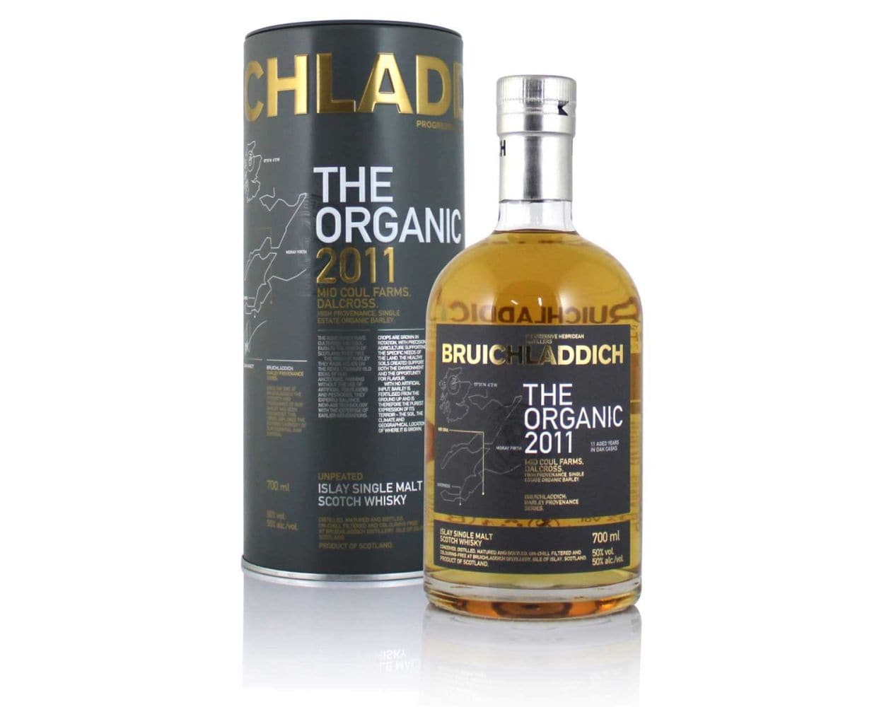 Bruichladdich 11 Year Old 2011 Organic Barley Single Malt Scotch Whisky - The Whisky Stock
