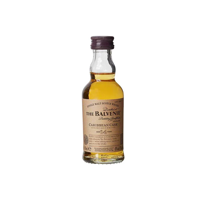 Balvenie 14 Year Old Caribbean Cask Single Malt Whisky Miniature 5cl - The Whisky Stock