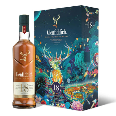 Glenfiddich 18 Year Old 2022 Chinese New Year Gift Bottle & Glass Set - The Whisky Stock