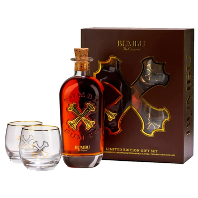 Bumbu Original Rum with 2 Glasses Gift Set - The Whisky Stock