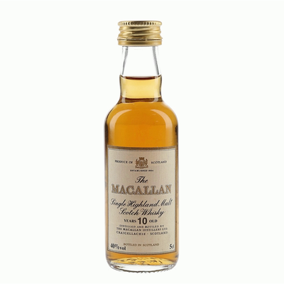 Macallan 10 Year Old Bottled 1980s 5cl Miniature - The Whisky Stock