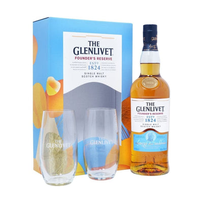 Glenlivet Founder's Reserve - 2 Glass Gift Pack - The Whisky Stock