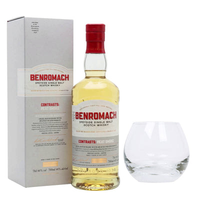 Benromach Contrasts Peat Smoke 2010 Bottled 2022 & Branded Whisky Tumbler - The Whisky Stock