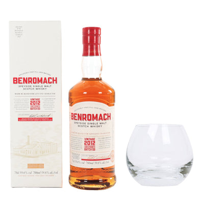 Benromach 2012 10 Year Old Cask Strength Vintage Batch #3 & Branded Whisky Tumbler - The Whisky Stock