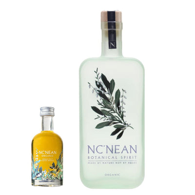 Nc'nean Organic Botanical Spirit & Nc'Nean Organic Whisky Miniature - The Whisky Stock