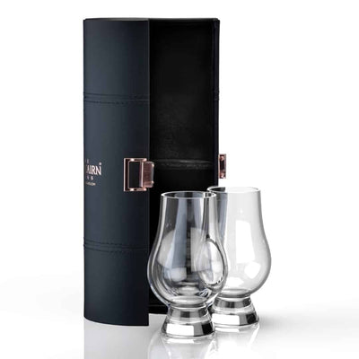 Glencairn Set of 2 Glasses with Luxury Travel Case - The Whisky Stock